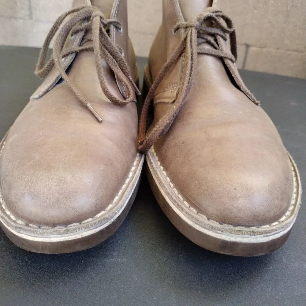 Clarks Chukka Boots Mens Sz 8 M Buschacre 2 Brown Leather Lace Up Ankle 15522